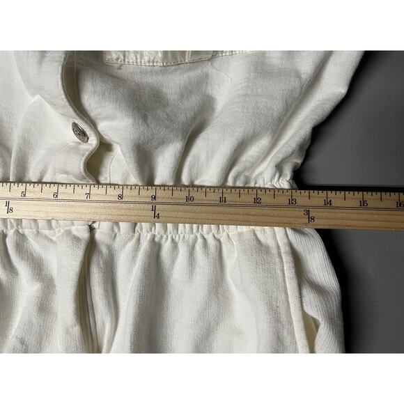 Vintage Saint Germain Paris Jumpsuit Womens 10 White Button Down Embellished 80s - Picture 15 of 16